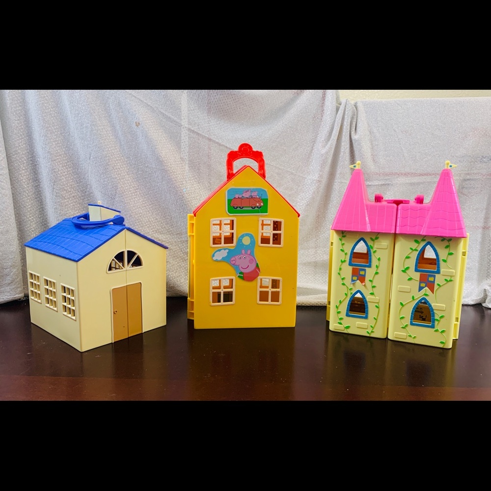 Peppa pig house-castle-school lot